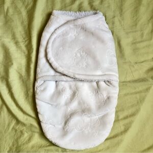 Cozy White Baby Swaddle Blanket